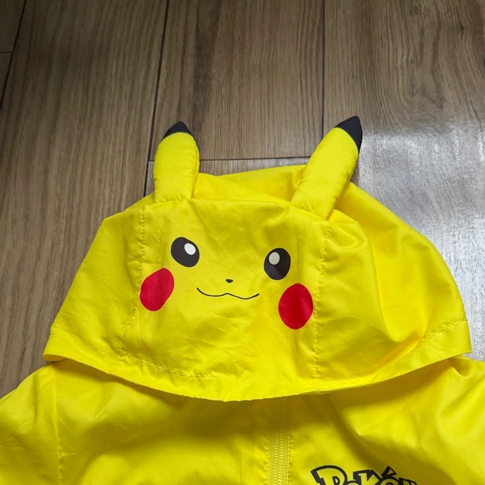 Pikachu Yellow Hooded Kids Jacket PRINT WINDBREAKER